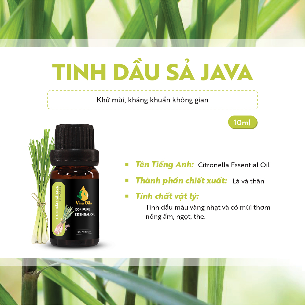 Tinh dầu xông Sả Java 10ml (1 thùng)
